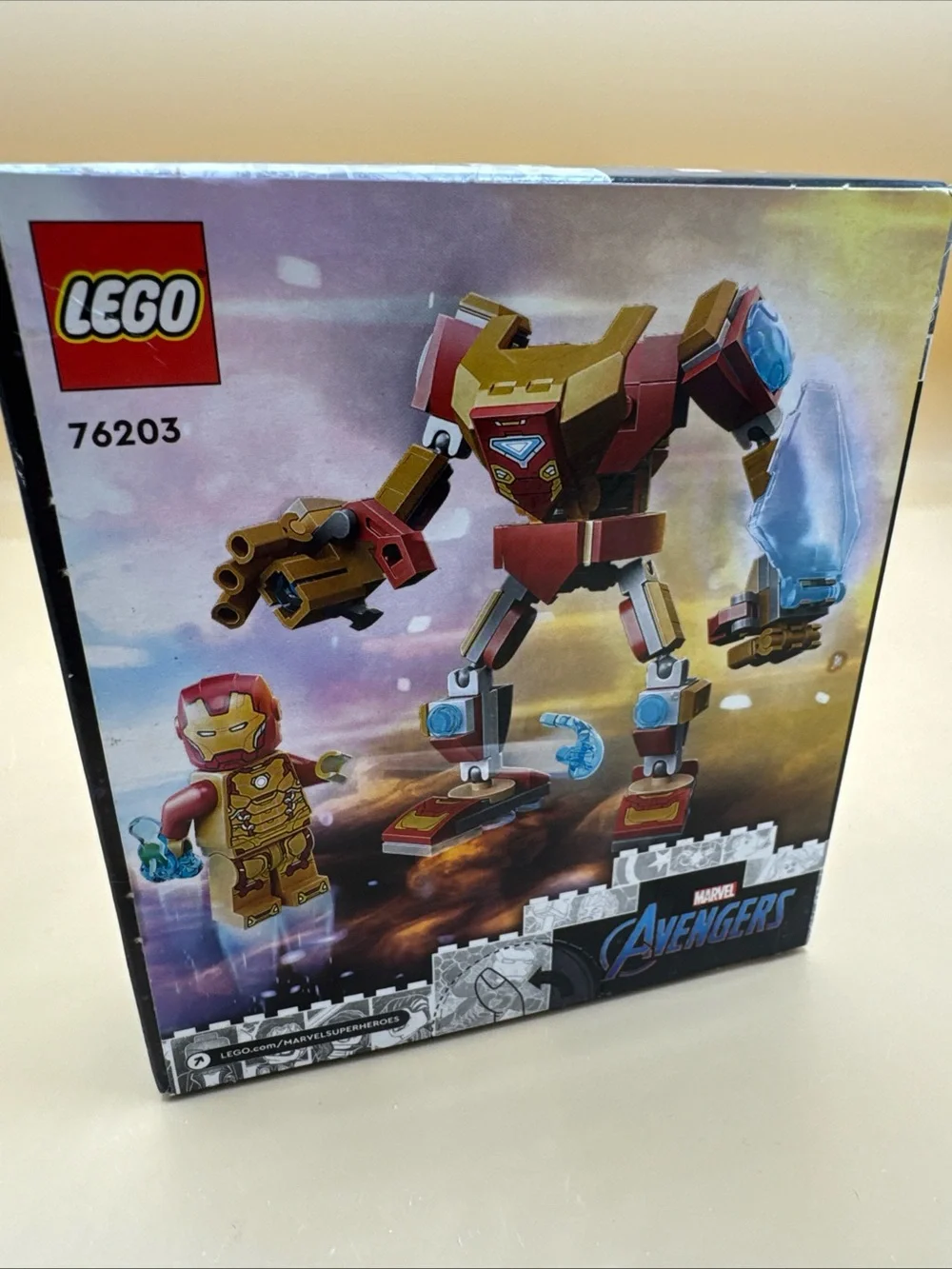 2022 LEGO 76203 Marvel Super Heroes Avengers Iron Man Mech Armor w/Iron Man NIB